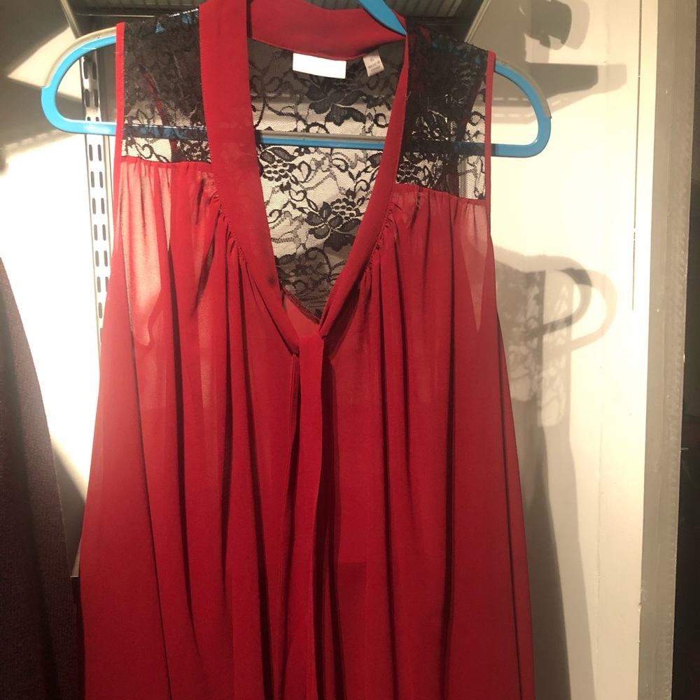 New York & Company Red Tank Top